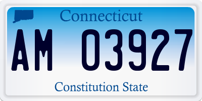 CT license plate AM03927