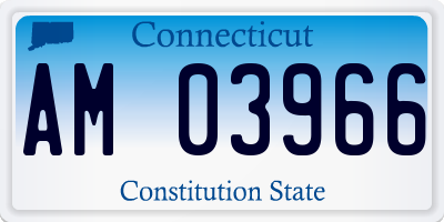 CT license plate AM03966
