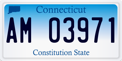 CT license plate AM03971