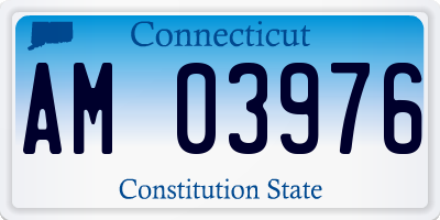CT license plate AM03976