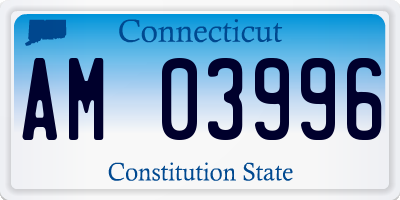 CT license plate AM03996