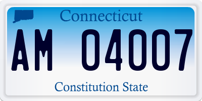 CT license plate AM04007