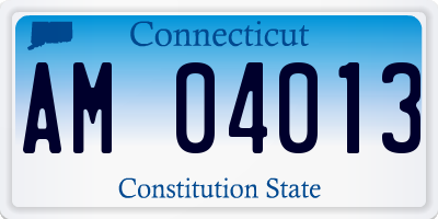 CT license plate AM04013