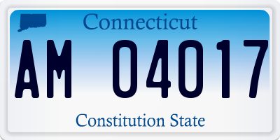 CT license plate AM04017