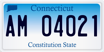 CT license plate AM04021