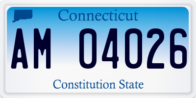 CT license plate AM04026