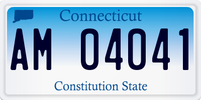 CT license plate AM04041