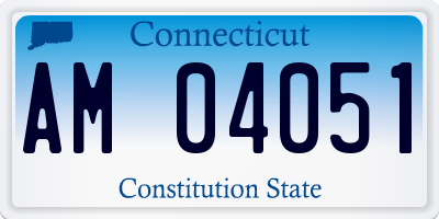 CT license plate AM04051