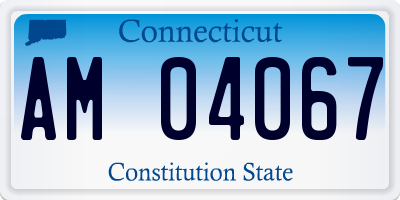 CT license plate AM04067