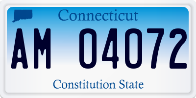 CT license plate AM04072