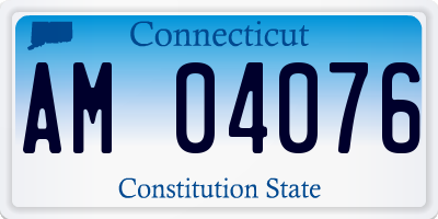 CT license plate AM04076