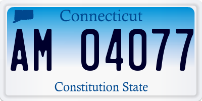 CT license plate AM04077