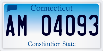 CT license plate AM04093