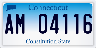 CT license plate AM04116