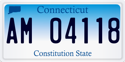 CT license plate AM04118