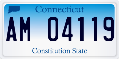 CT license plate AM04119