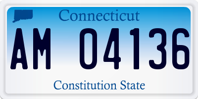 CT license plate AM04136