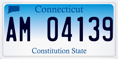 CT license plate AM04139