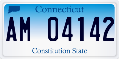 CT license plate AM04142