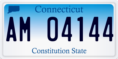 CT license plate AM04144
