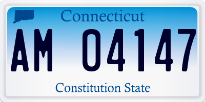 CT license plate AM04147