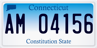 CT license plate AM04156