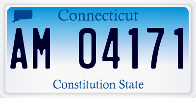 CT license plate AM04171