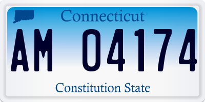 CT license plate AM04174