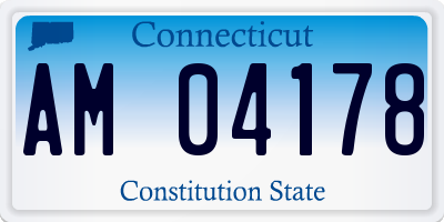 CT license plate AM04178