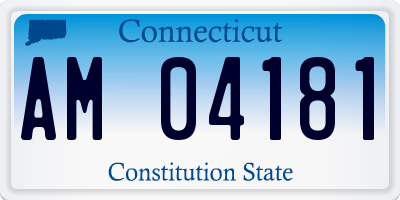 CT license plate AM04181
