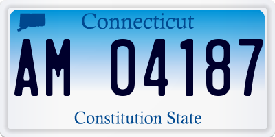 CT license plate AM04187