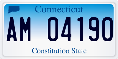 CT license plate AM04190