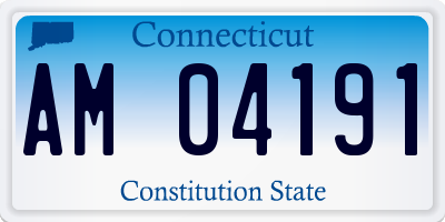 CT license plate AM04191