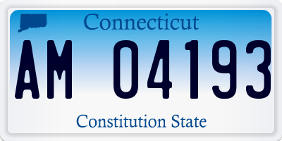 CT license plate AM04193