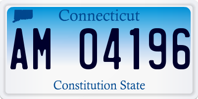 CT license plate AM04196