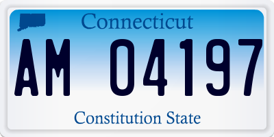 CT license plate AM04197