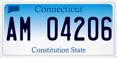 CT license plate AM04206