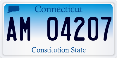 CT license plate AM04207
