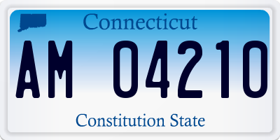 CT license plate AM04210