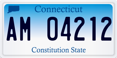 CT license plate AM04212