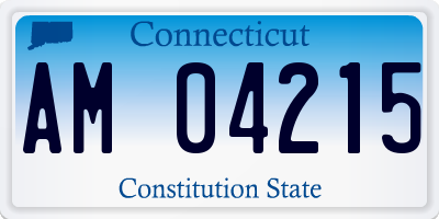 CT license plate AM04215