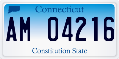 CT license plate AM04216