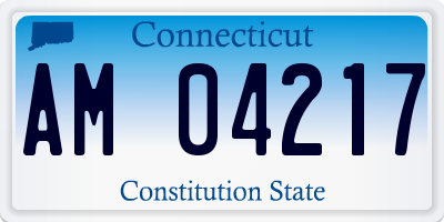 CT license plate AM04217