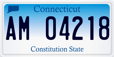 CT license plate AM04218