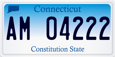 CT license plate AM04222