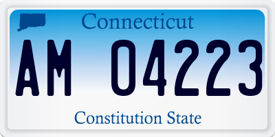 CT license plate AM04223