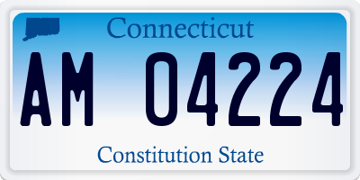 CT license plate AM04224