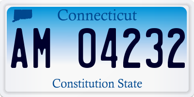 CT license plate AM04232