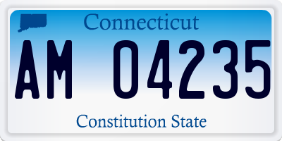CT license plate AM04235
