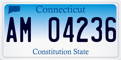 CT license plate AM04236
